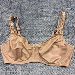 Dominique Intimate Apparel Lace Trim Nude Underwire Bra Size 36C